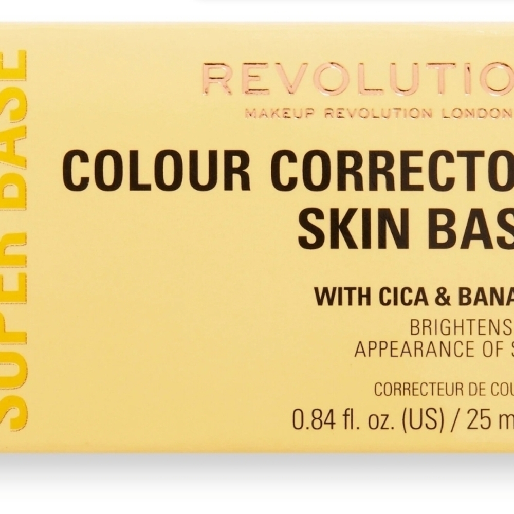 Makeup Revolution London Super Base Colour Corrector Skin Base in Yellow - NIB